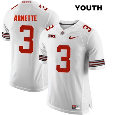 Youth NCAA Ohio State Buckeyes Damon Arnette #3 College Stitched Authentic Nike White Football Jersey KI20C27FR